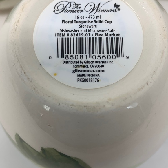 The Pioneer Woman Blue and Red Ceramic Mugs Set - Picture 3 of 4